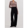JANE TAUPE MERINO POLO KNIT TOP