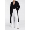 MILES BLACK WOOL WRAP COAT