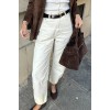 FINN CREAM TWISTED SEAM JEAN