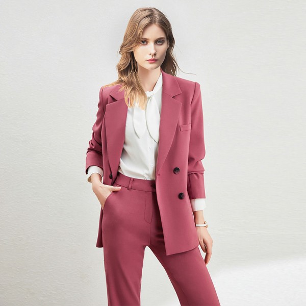 Women's Casual Commuter Temperament Pink Suit