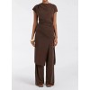 RIO BITTER CHOC DRAPED TUNIC TOP