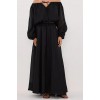 LAYNE BLACK RAMIE MAXI SKIRT