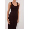 TESS CHOC CROCHET MAXI DRESS