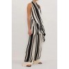BEAU BLACK STRIPE HALTER TOP