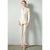 X-shaped Women Diagonal Buckle Professional Suit and Two-piece Suit