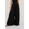 CODY BLACK WIDE LINEN PANT
