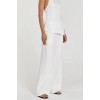 GINA WHITE LINEN ELASTIC WAIST PANT