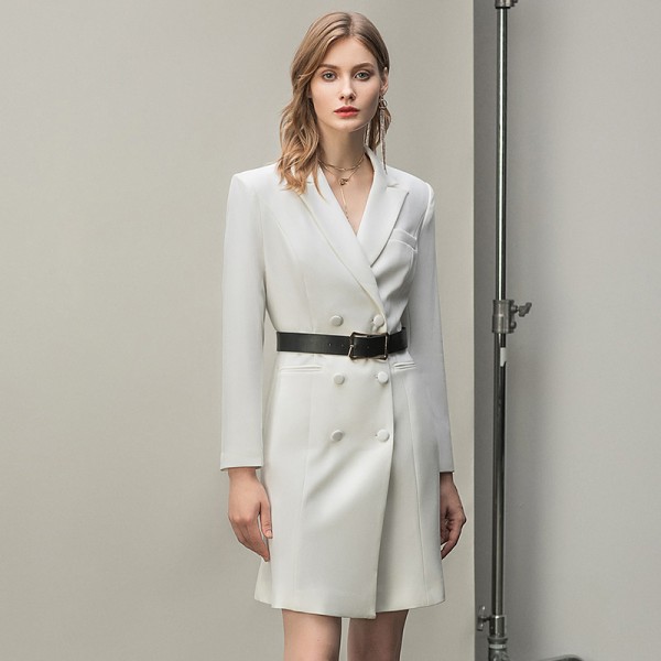 Temperament Commuter OL Suit V-neck Dress