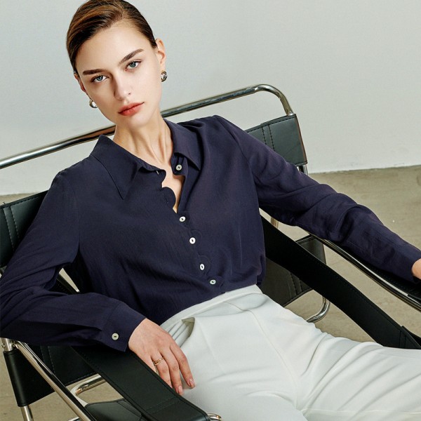 Elegant V-Neck Long Sleeve Shirt