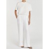 GINA WHITE LINEN ELASTIC WAIST PANT