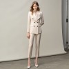 Fashionable Temperament Commuter Beige Suit Two-piece