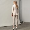 Fashionable Temperament Commuter Beige Suit Two-piece