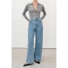 CARSON MID BLUE WIDE LEG JEAN
