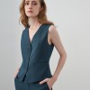Women's Temperament Commuter Green Suit Three-piece Suit