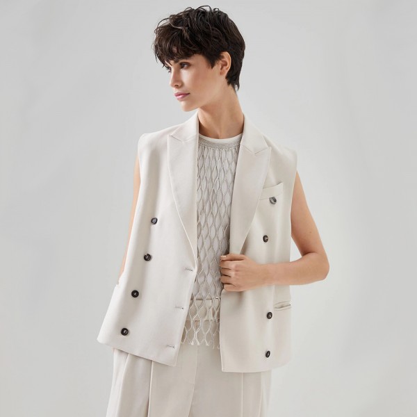 Women's Double Breasted Fashion Versatile Suit Vest