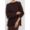 ROY CHOC LONGLINE KNIT JUMPER