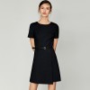 Women's Temperament Slit Short Sleeve Suit Dress