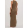 BLOOM OLIVE CROCHET KNIT MAXI DRESS