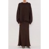 ROY CHOC LONGLINE KNIT JUMPER