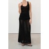 MARGOT BLACK CROCHET MIDI SKIRT