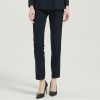 Women's Professional Temperament Navy Blue Suit Two-piece