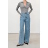 CARSON MID BLUE WIDE LEG JEAN