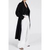MILES BLACK WOOL WRAP COAT