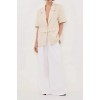 RITA SAND SHORT SLEEVE BLAZER