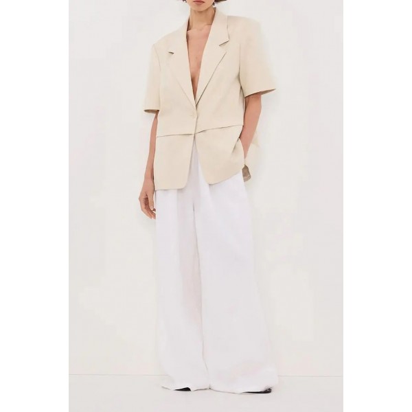 RITA SAND SHORT SLEEVE BLAZER