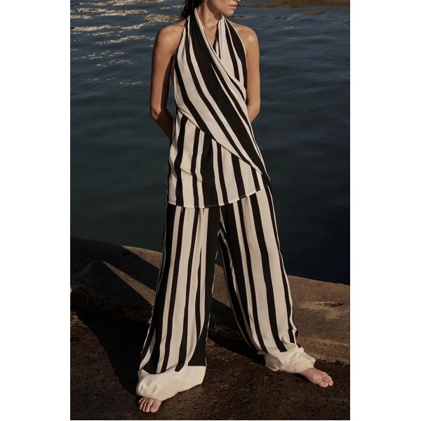 BEAU BLACK STRIPE PANT