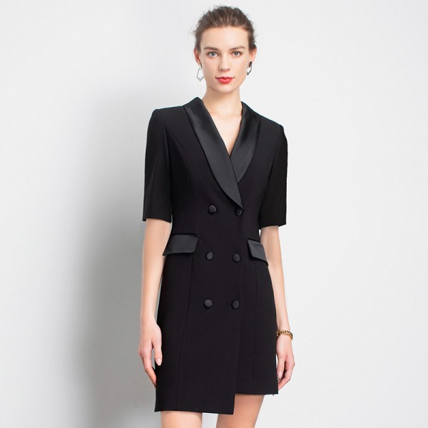 Temperament Commuter Short Sleeve Suit Dress