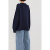 ROY NAVY LONGLINE KNIT JUMPER