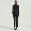 Women's Professional Temperament Black Suit Two-piece Suit