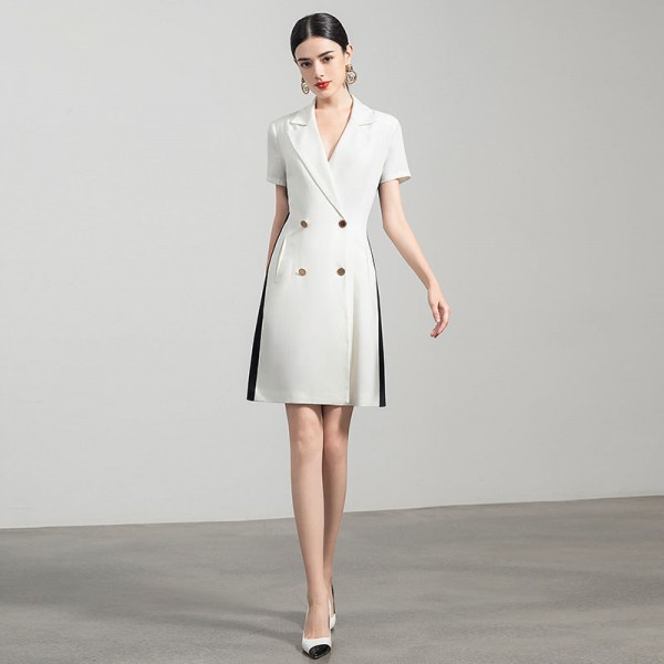 Commuter Temperament Waisted Suit Dress