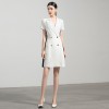Commuter Temperament Waisted Suit Dress