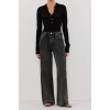 JANE BLACK MERINO POLO KNIT TOP