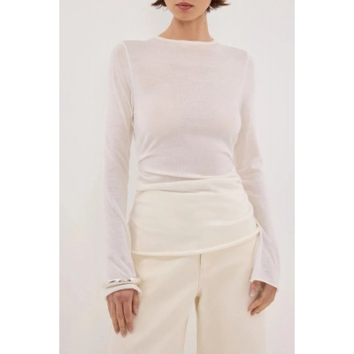 NICO OFF WHITE MERINO KNIT TOP