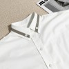 Women's Shiny Bead Chain Decorated Elegant White Shirt