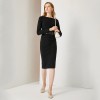 Sleek Commuter Knit Belted Dress
