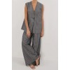 OLLIE SLATE STRIPE OVERSIZED VEST