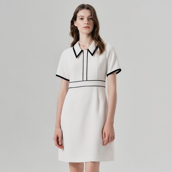 Elegant Commuter Square Neck Suit Dress