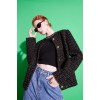 Ladies Cropped Wool Tweed Jacket