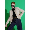 Ladies Cropped Wool Tweed Jacket