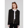 Ladies Cropped Wool Tweed Jacket