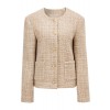 Ladies Cropped Wool Tweed Jacket