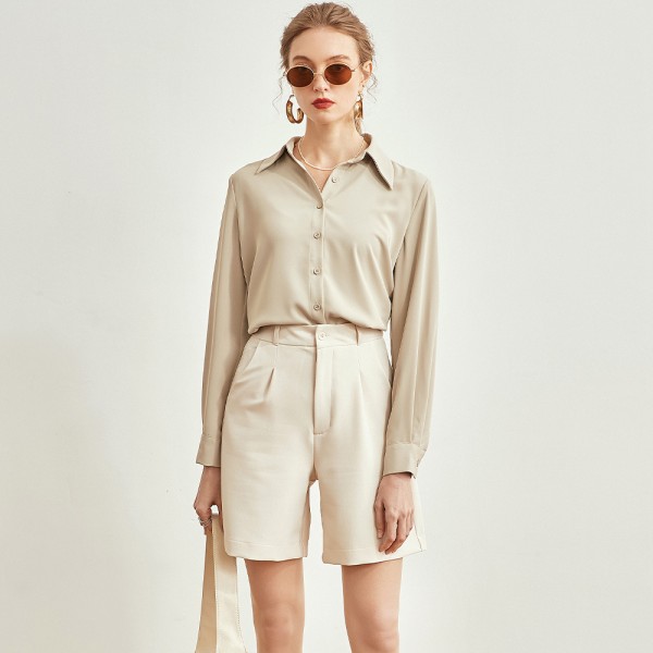 Women's Elegant Long Sleeve Workplace Commuter Shirt
