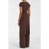 RIO BITTER CHOC DRAPED TUNIC TOP