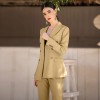 Women's Temperament Commuter Yellow Suit Two-piece