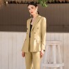 Women's Temperament Commuter Yellow Suit Two-piece