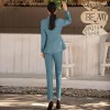 Women's Temperament Commuter Blue Suit Two-piece